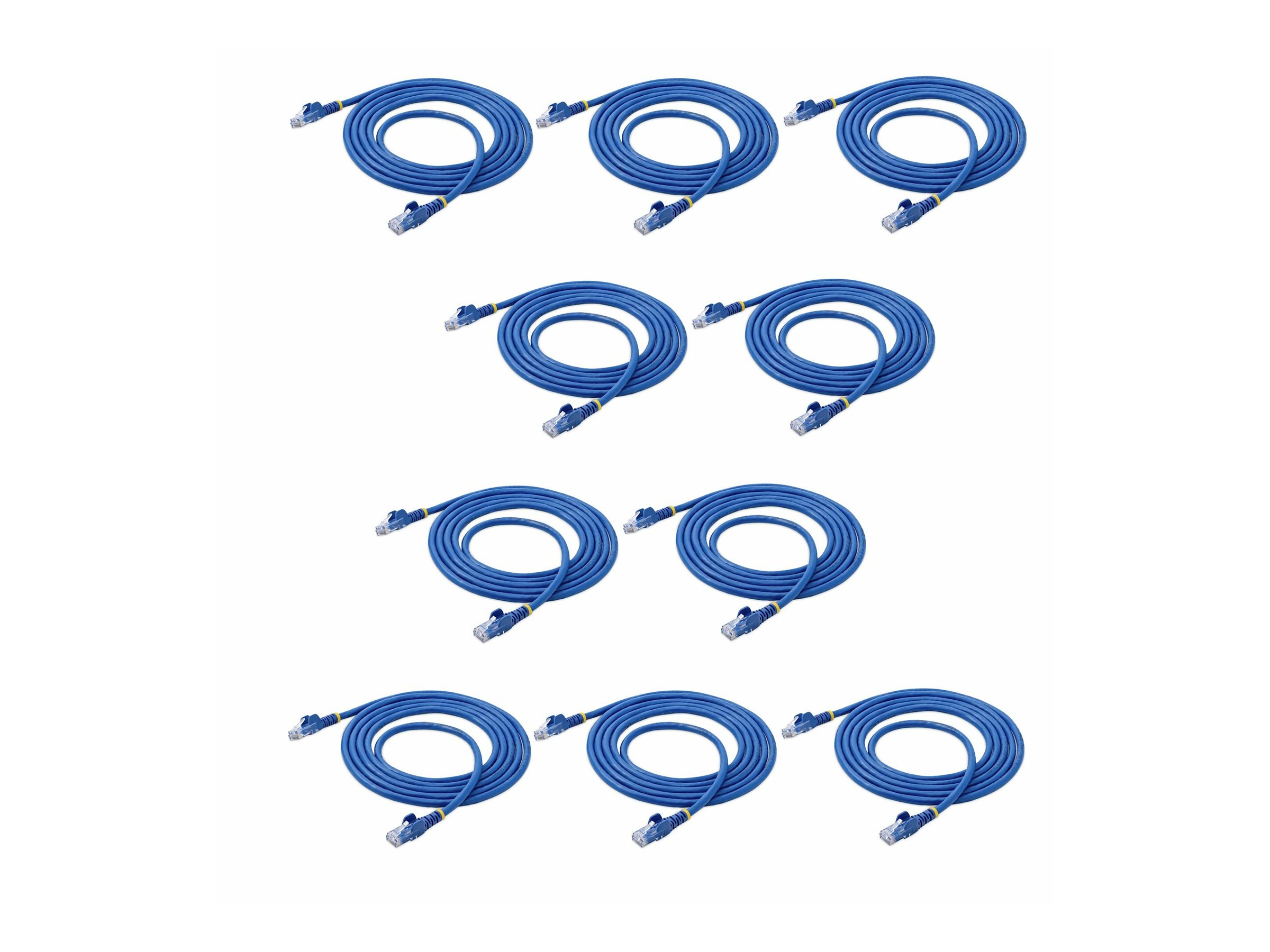 Startech 7ft CAT6 Ethernet Cable, 10 Gigabit Snagless RJ45 650MHz 100W PoE Patch Cord, CAT 6 10GbE UTP Network Cable w/Strain Relief, Blue, UL Certified Wiring, 10 Pack