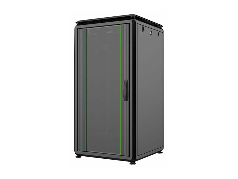 Lanview by Logon Data Line Netzwerkschrank RDL22U66BL 22U 600x600x1164mm Schwarz