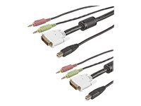 6 ft 4-in-1 USB DVI KVM Cable with Audio and Micro