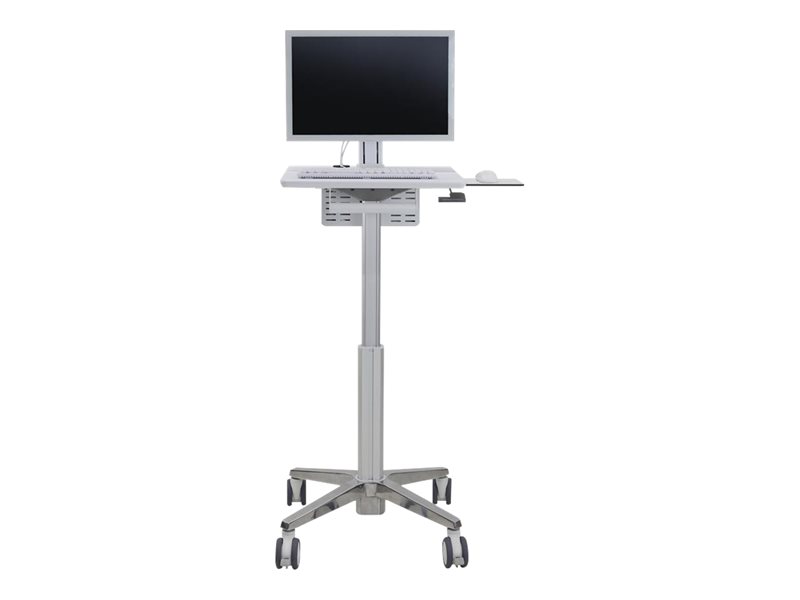 Ergotron Lean WOW SV10 chariot - service lger - pour cran LCD/clavier/souris - blanc, aluminium