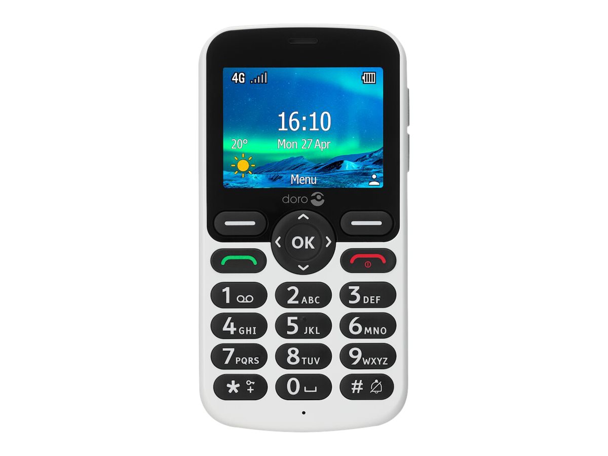 DORO 5860 - 4G Feature Phone - microSD slot - 320 x 240 Pixel - rear camera 2 MP - Schwarz, wei?