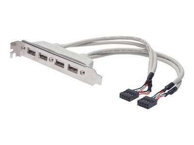 DIGITUS Slotblech 4xUSB/A -> IDC 2x10Pin Bu/Bu 0.25m Polybeutel DIGITUS Slotblech 4xUSB/A -> IDC 2x10Pin Bu/Bu 0.25m Polybeutel