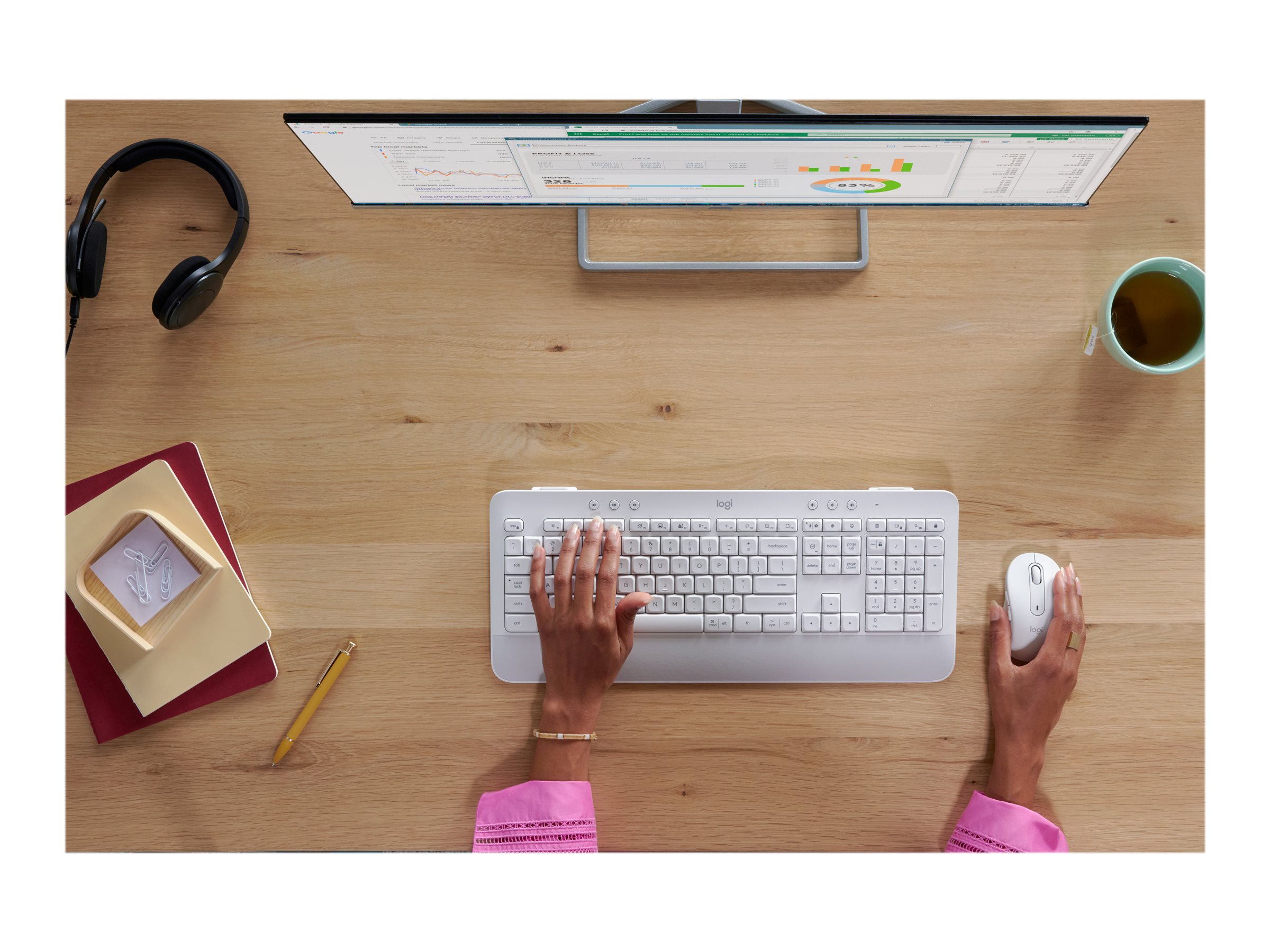 Logitech Signature K650 keyboard QWERTY English off-white Input Usage / lifestyle Front 72786