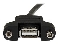 StarTech 3 ft Panel Mount USB Cable A to A F/M - Panel Mount USB Extension USB A-Female to A-Male Adapter Cable 3ft - USB-A (