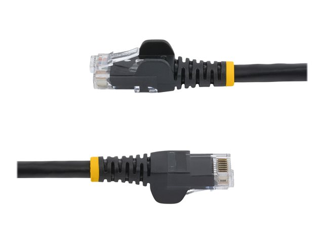 StarTech.com 10ft CAT6 Ethernet Cable, 10 Gigabit Snagless RJ45 650MHz 100W PoE Patch Cord, CAT 6 10GbE UTP Network Cable w/Strain Relief, Black, Fluke Tested/Wiring is UL Certified/TIA - Category 6 - 24AWG (N6PATCH10BK)