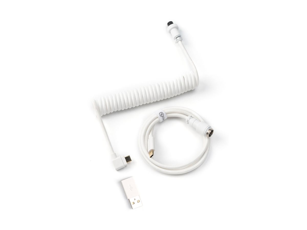 Keychron USB-C cable 24 pin USB-C to 24 pin USB-C 1.36 Product shot Left-angle 79750