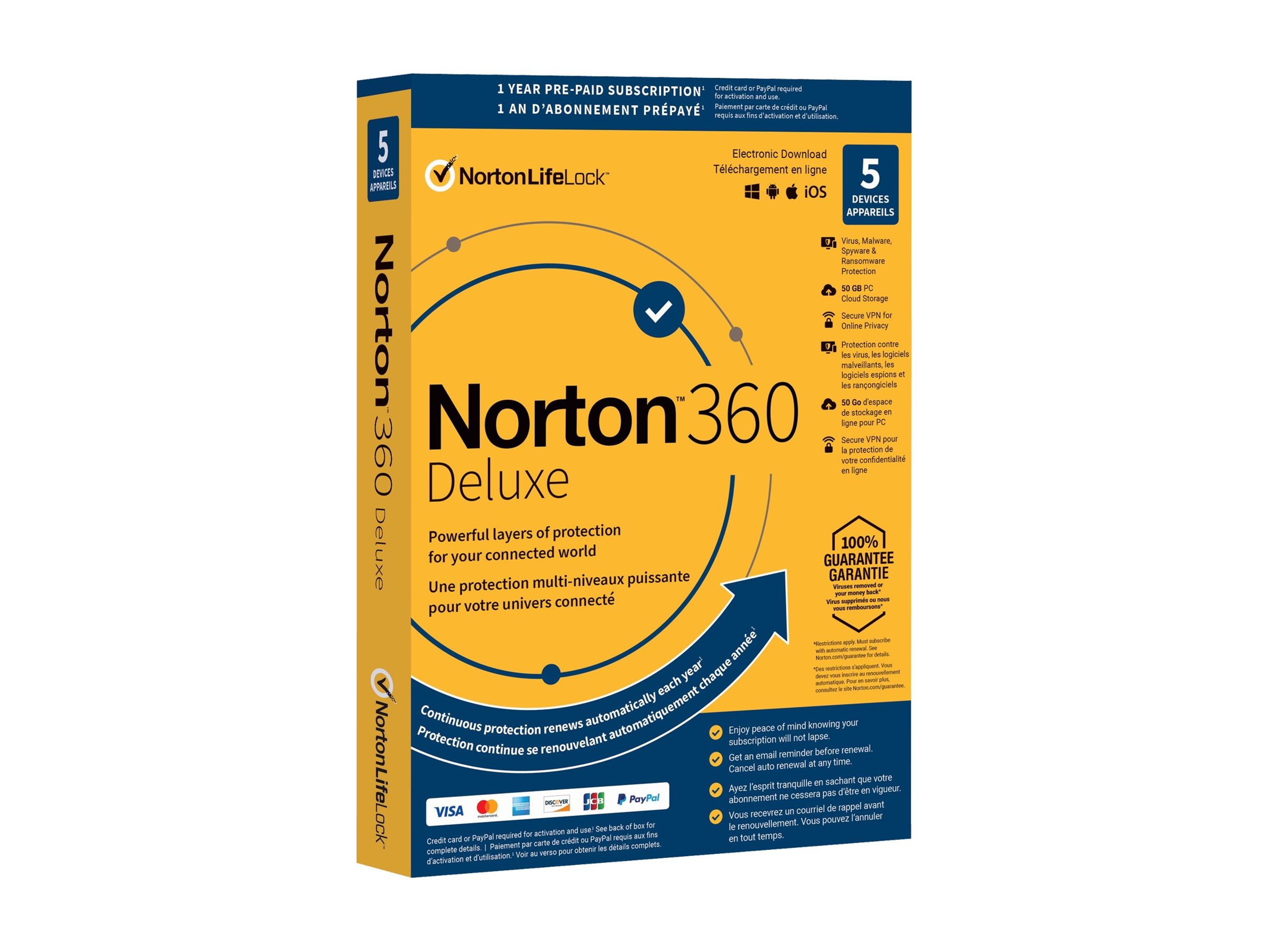 Norton 360 Deluxe 2025 - Licencia Para 5 Dispositivos, 15 Meses De Protección, Entrega Por Email En 5 Minutos