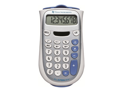 Texas Instruments TI-1706 SV Pocket calculator 8 digits solar panel, bat