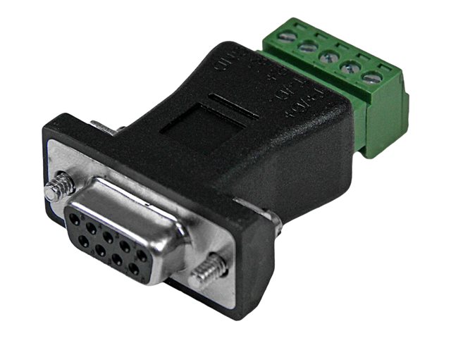 Image of StarTech.com RS422 RS485 Serial DB9 to Terminal Block Adapter - Serial adapter - 5 pin terminal block to DB-9 (M) - black - DB92422 - serial adapter - 5 pin terminal block to DB-9