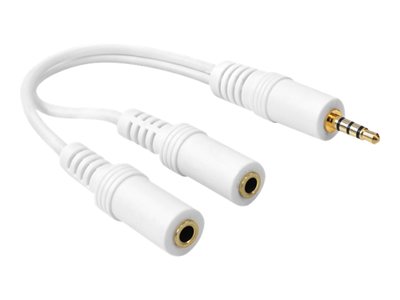 DELOCK Adapter Kabel 3,5mm stereo -> 2x 3,5mm St/Bu 0.20m - 65447