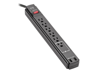 Eaton Tripp Lite Series Safe-IT 6-Outlet Surge Protector, 2 USB Charging Ports, 10 ft. Cord, 5-15P Plug, 990 Joules, Antimicrobial, Black
