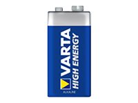 Varta High Energy 9V Standardbatterier