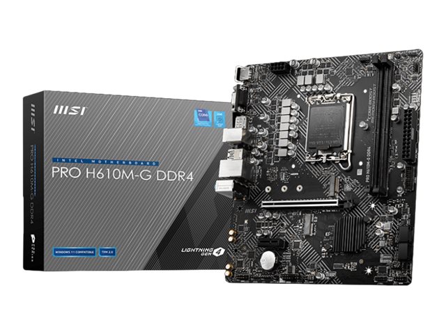 MSI PRO H610M-G DDR4 - základní deska - mikro ATX - zásuvka LGA1700 - H610 – foto 6