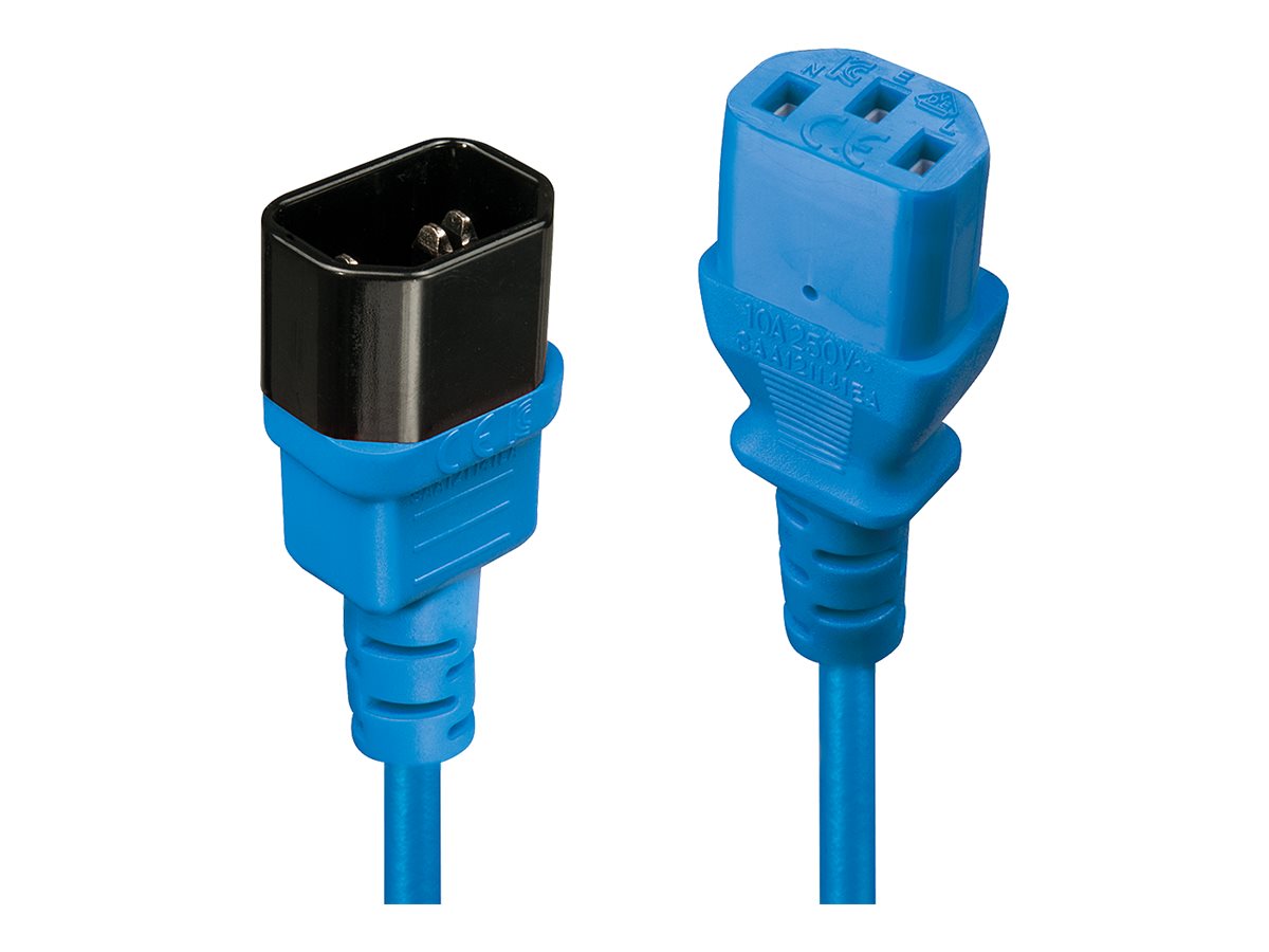 LINDY 0.5m IEC Extension Lead Blue