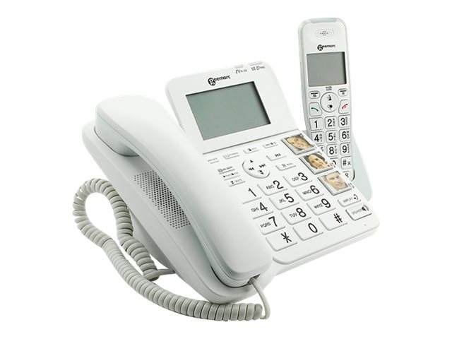 Geemarc Amplidect Combi 295 Cordless Phone Answering System With Caller Id Call Waiting 3 Way Call Capability