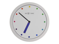 Nextime vægur 3047 - 28 cm, hvid, stille ur