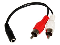 StarTech.com Câble / Cordon en Y Mini-Jack 3,5mm vers 2x RCA de 15 cm - Adaptateur audio Mini-Jack (F) vers 2x Cinch (M)