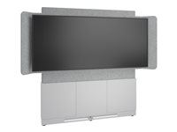 Middle Atlantic Forum stand - for LCD display / video conferencing system - 66", 3 bay, light finish - designer white, silver grey, white - TAA Compliant
