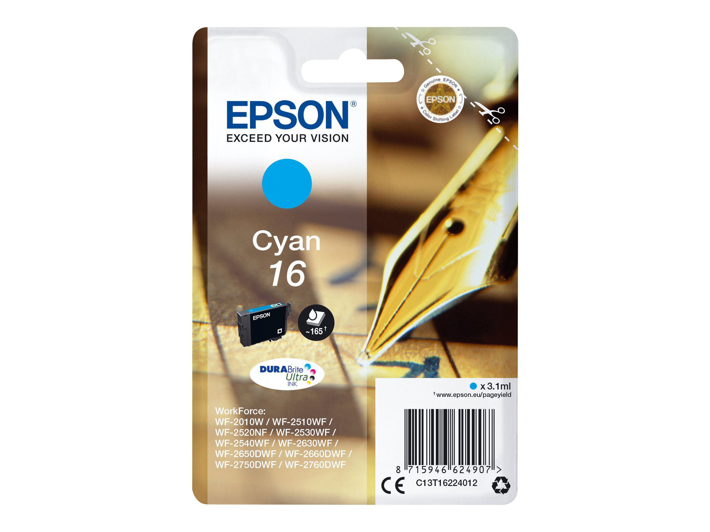 EPSON 1LB Singlepack Cyan16 w/s