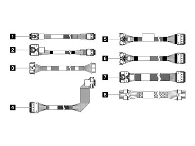 LENOVO ISG ThinkSystem SR650 Cable Kit - 4X97A90536