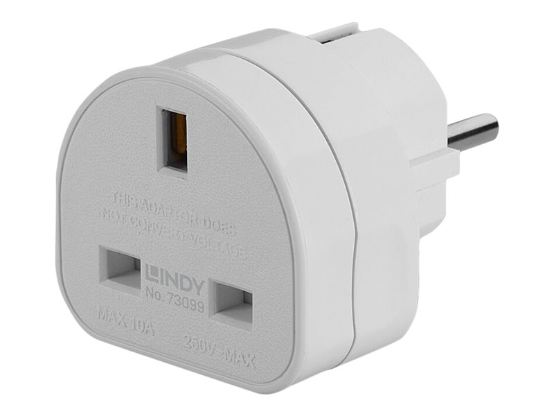 An image of Lindy - power connector adaptor - power CEE 7/7 to BS 1363