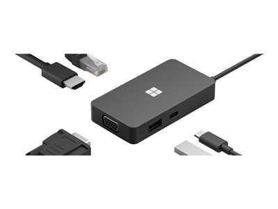 Microsoft USB-C Travel Hub - docking station - USB-C - VGA, HDMI - GigE