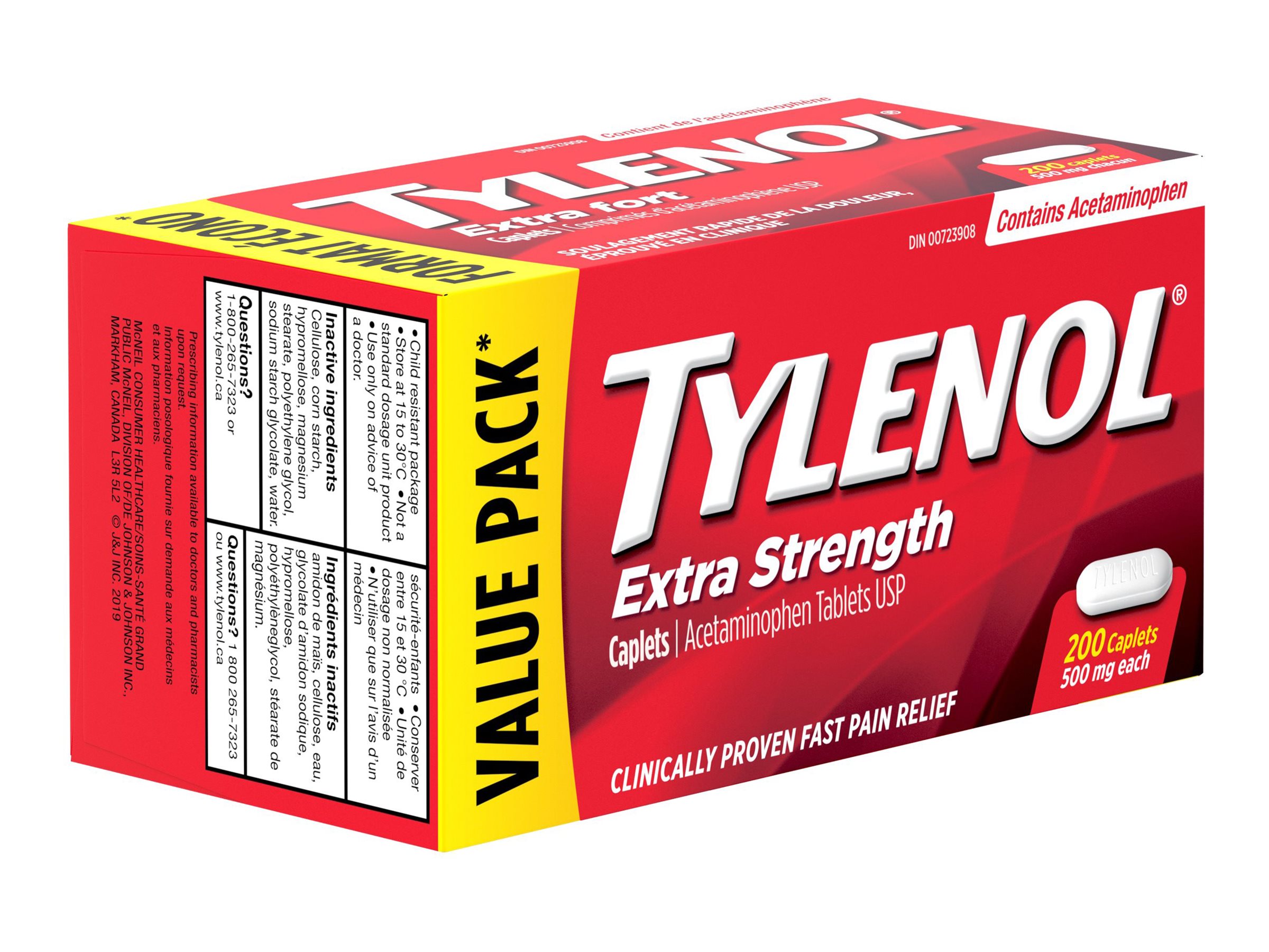 Tylenol* Extra Strength Caplets - 500mg - 200s