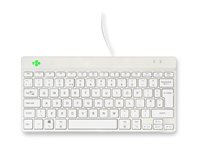R-Go Compact Break - keyboard - with integrated break indicator - QWERTY - UK - white Input Device