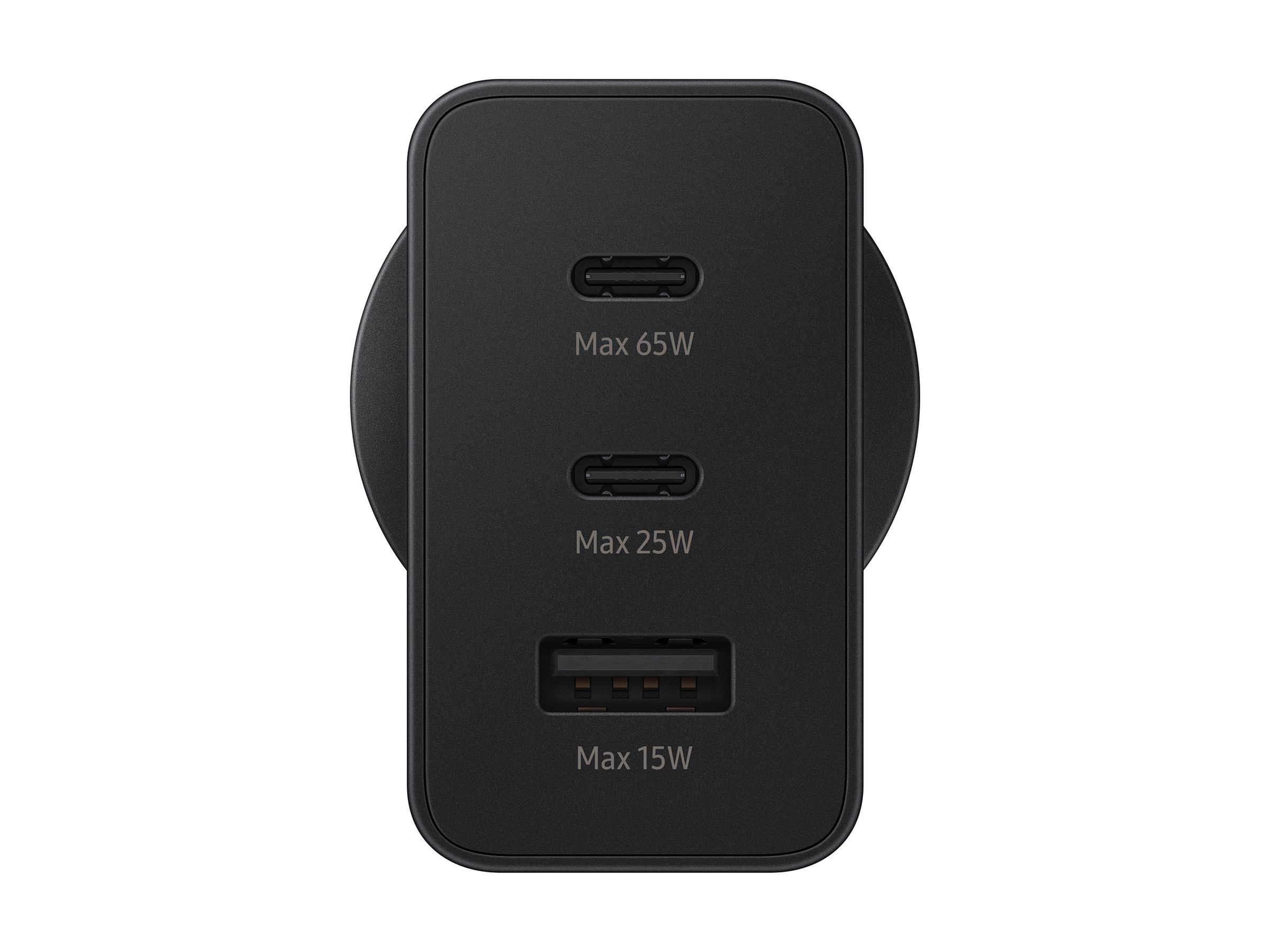 Samsung EP-T6530 power adapter 2 x USB-C USB 65 Product shot Left-angle 79900
