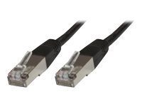 MicroConnect CAT 6 Kabel med folie og kobberfletning (FTP) 1m Netværkskabel Sort