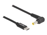 DeLOCK 24 pin USB-C (male) - Strøm DC jackstik 5,5 mm (ID: 3,0 mm) (male) Sort 1.5m Strømkabel