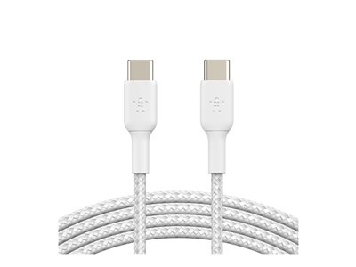 BELKIN Câble tressé USB-C USB-C 1m blanc