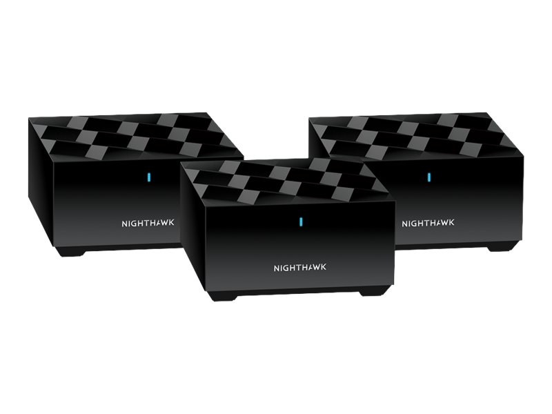 NetgearNighthawk Dual-Band WiFi 6 Mesh System - Black - 3 Piece - MK63-100CNS