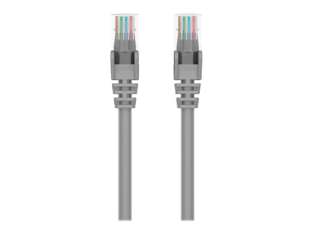 Belkin 15ft CAT6 Ethernet Patch Cable Snagless, RJ45, M/M, Gray