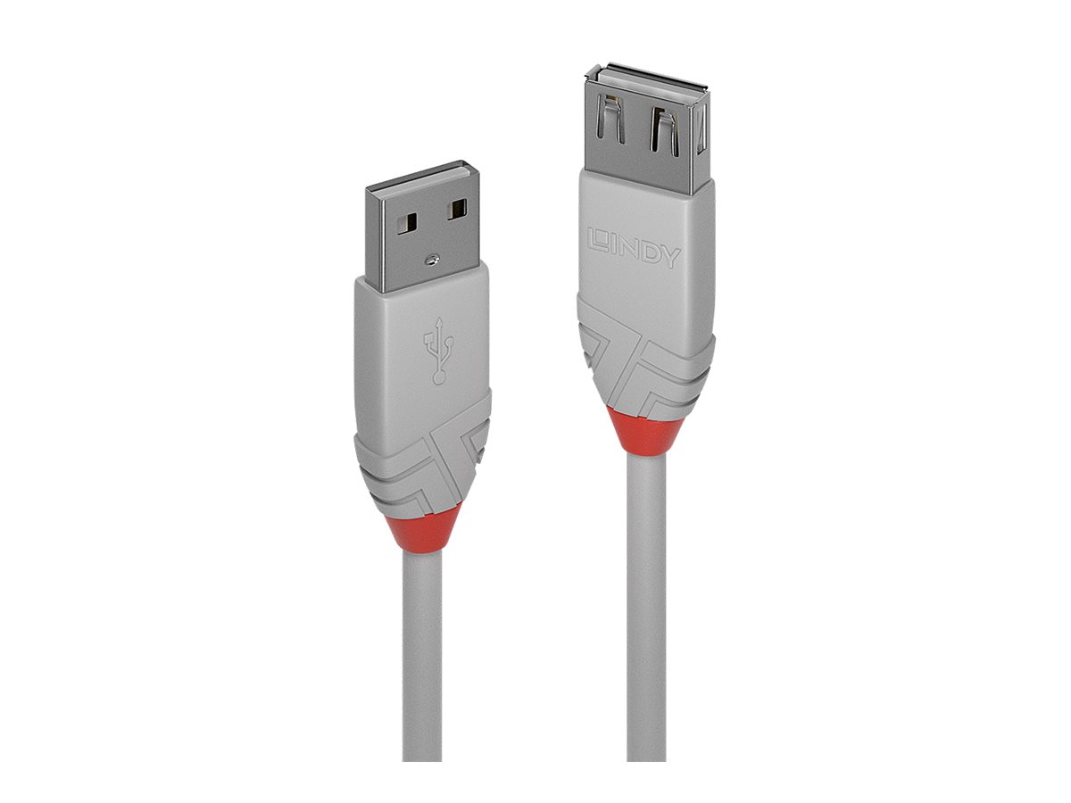 Rallonge USB 2.0 type A, Anthra Line, Gris, 0.5m