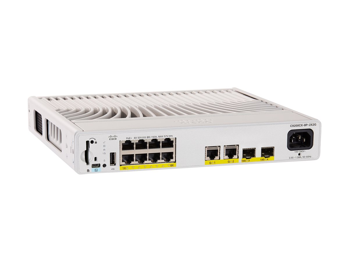 Cisco Catalyst 9200CX - Network Essentials - přepínač - kompaktní - 8 porty - řízený - Lze montovat do rozvaděče – foto 2