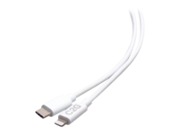 C2G 3ft (0.9m) USB-C Male to Lightning Male Sync and Charging Cable - White