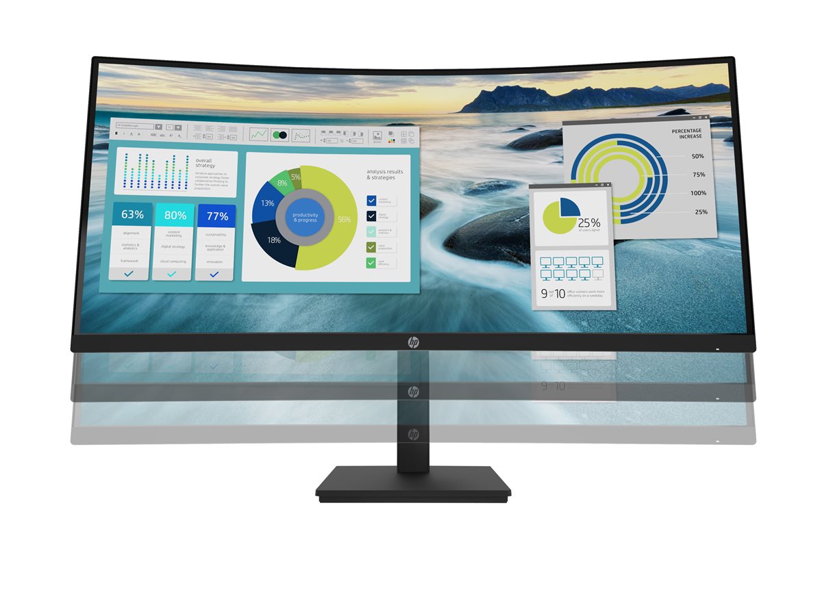 Moniteur HP P34hc G4 34'' WQHD VA Incurvé 5 ms GtG 250nits HDMI/ Display Port/ U