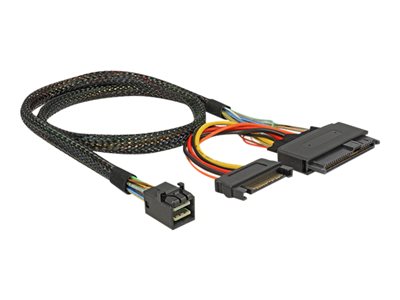 DELOCK Kabel SFF-8643 -> U.2 SFF-8639 + SATA 15Pin 0.50m - 84819