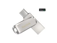 SanDisk Ultra Dual Drive Luxe 2TB USB 3.2 Gen 1 / USB-C USB stick Sølv