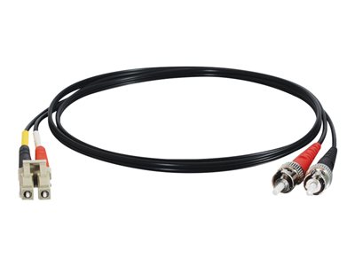 C2G 1m LC-ST 62.5/125 OM1 Duplex Multimode PVC Fiber Optic Cable