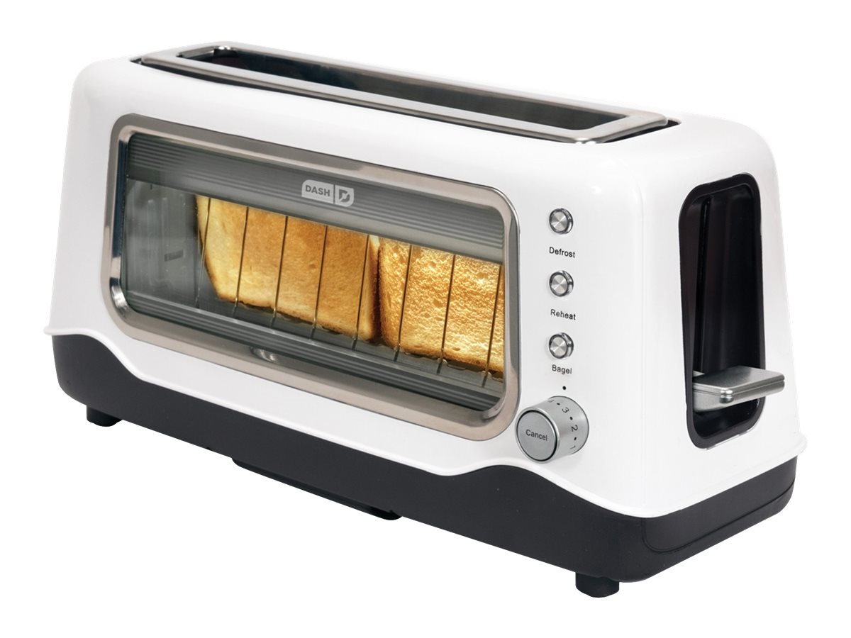 thumbnail image 2 of Dash Clear View 2-Slice Toaster – Extra Wide Slot With See-Through Window – 1100W (DVTS501WH) 2 of 2