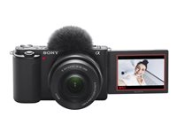 Sony Alpha ZV-E10 Interchangeable Lens Mirrorless Vlog Camera with 16-50mm Lens - Black -ILCZVE10L/B