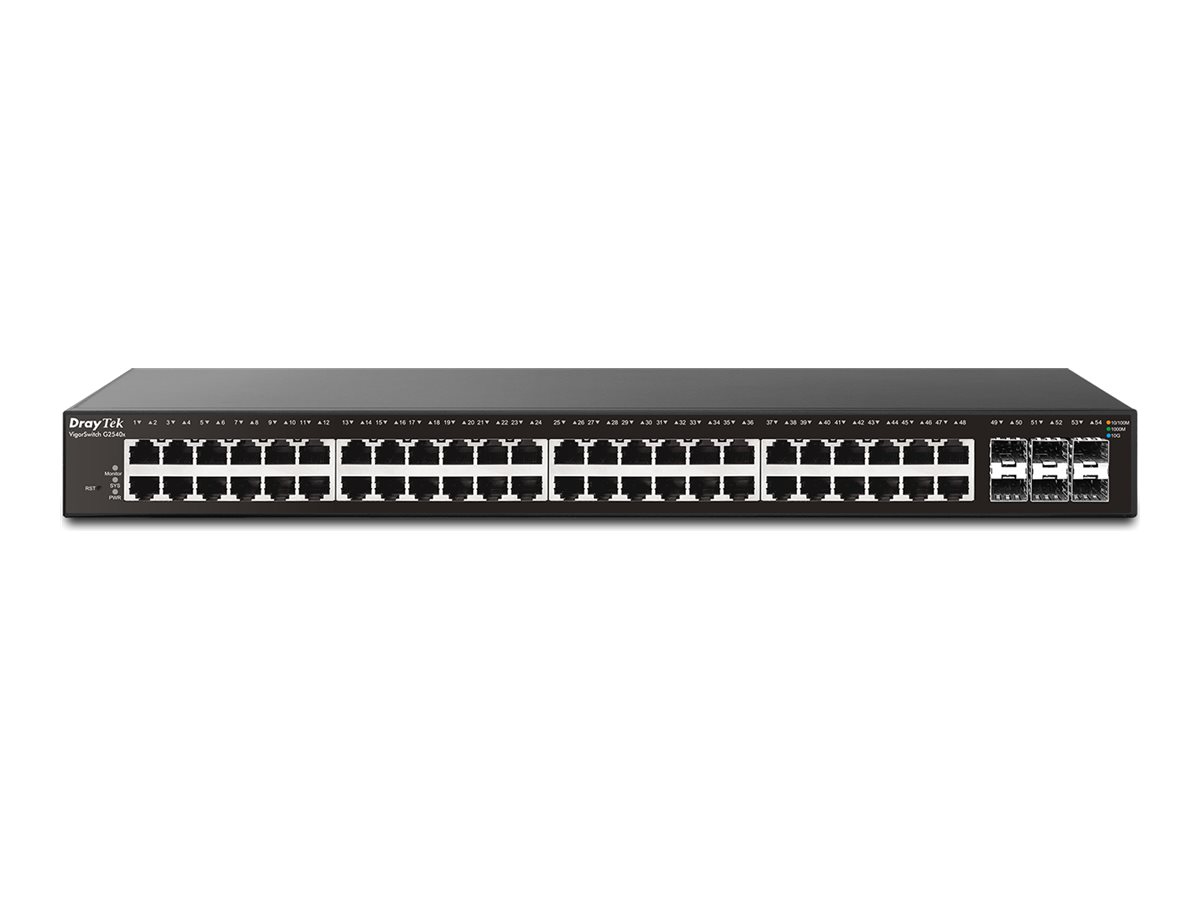 Draytek VigorSwitch G2540xs switch 54 ports Managed Product shot Front 79800