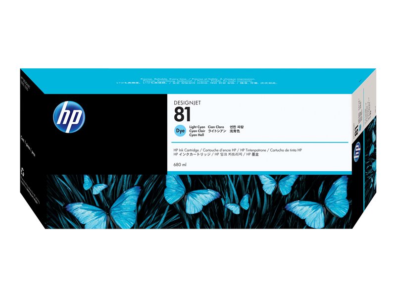 HP 81 - 680 ml - hell Cyan - Original - DesignJet - Tintenpatrone