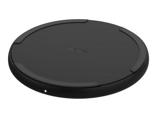 Belkin BoostCharge wireless charging pad + AC power adapter 15 Product shot Right-angle 79400