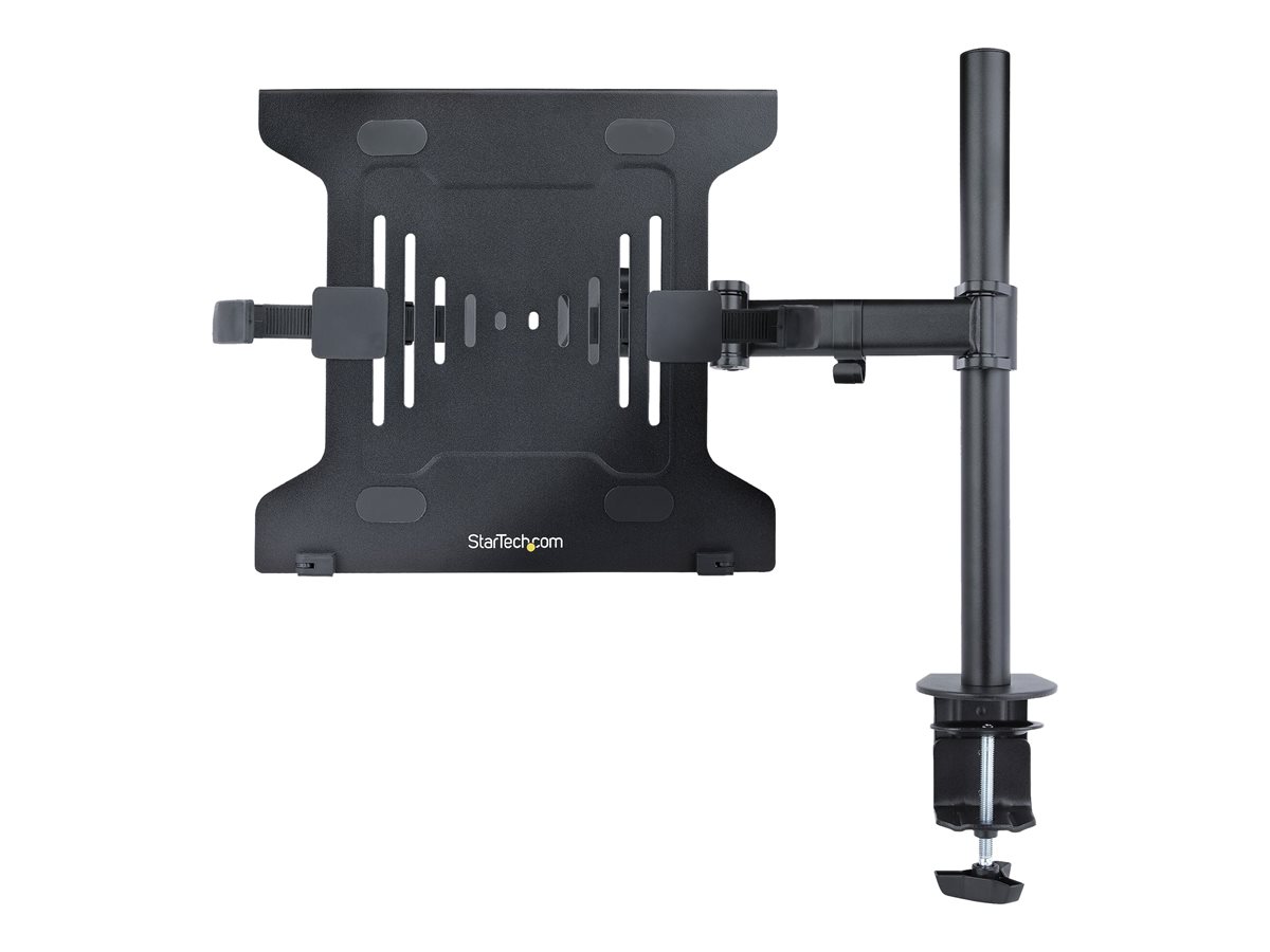 StarTech.com Laptop Desk Mount, Monitor and Laptop Mount for Desk, Displays 34in (8kg/17.6lb) & Laptops (4.5kg/9.9lbs), Adjustable & Articulating VESA Laptop Tray Arm - Desk Monitor Mount - Clamp / Grommet Mount (A-LAPTOP-DESK-MOUNT) montážní sada - pro monitor / notebook - černá – foto 3