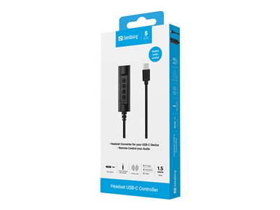 SANDBERG Headset USB-C Controller 1,5m