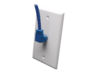 Eaton Tripp Lite Series Up-Angle Cat6 Gigabit Molded UTP Ethernet Cable (RJ45 Right-Angle Up M to RJ45 M), Blue, 10 ft. (3.05 m)