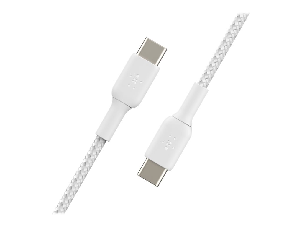 BELKIN Câble tressé USB-C USB-C 1m blanc